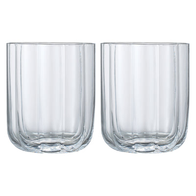 Flower Lowball Glassware, Clear, Set of 2