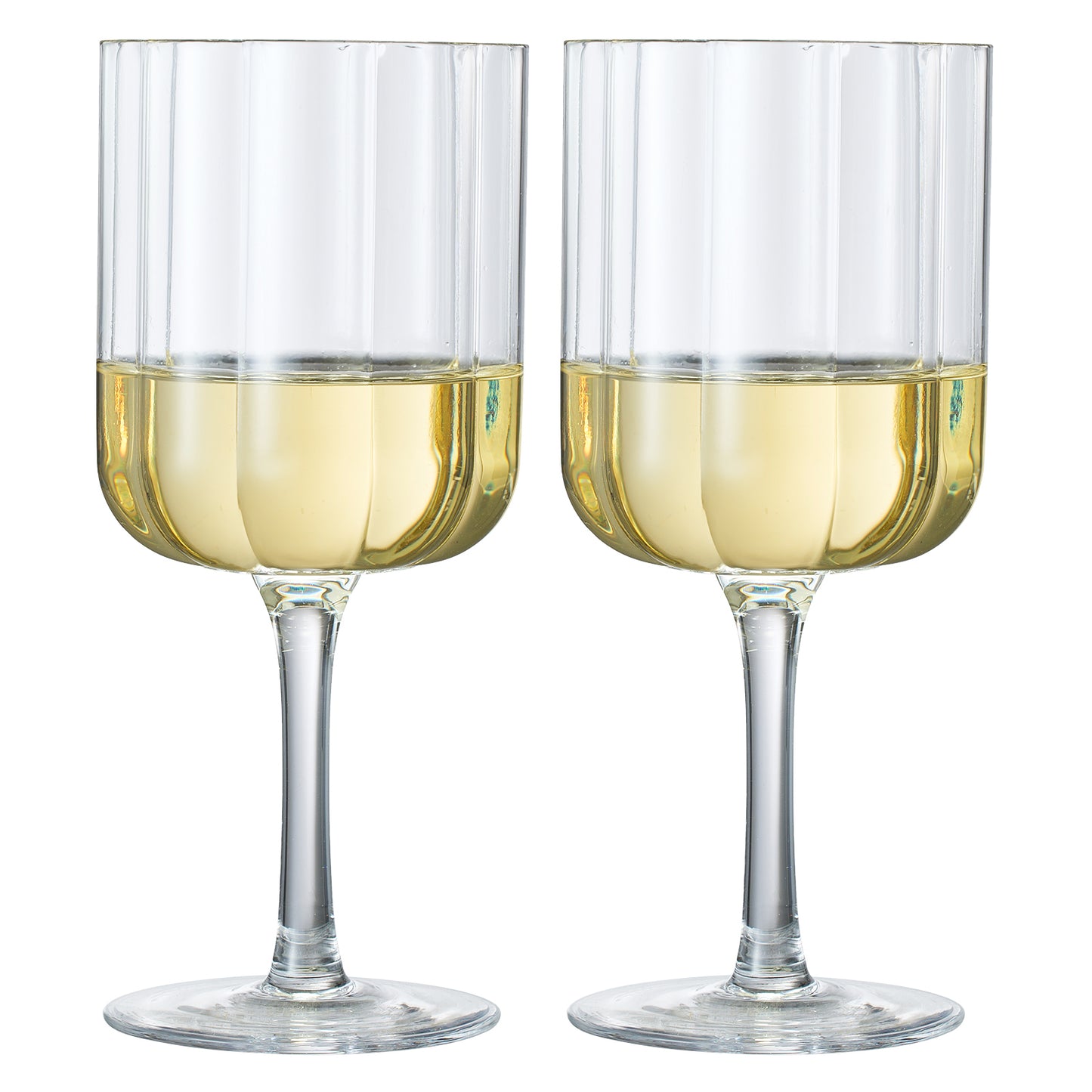 Flower Wave Wine Glassware, Set of 2