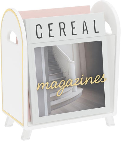 Khen Acrylic Magazine Holder with Gold Trim - 12.40