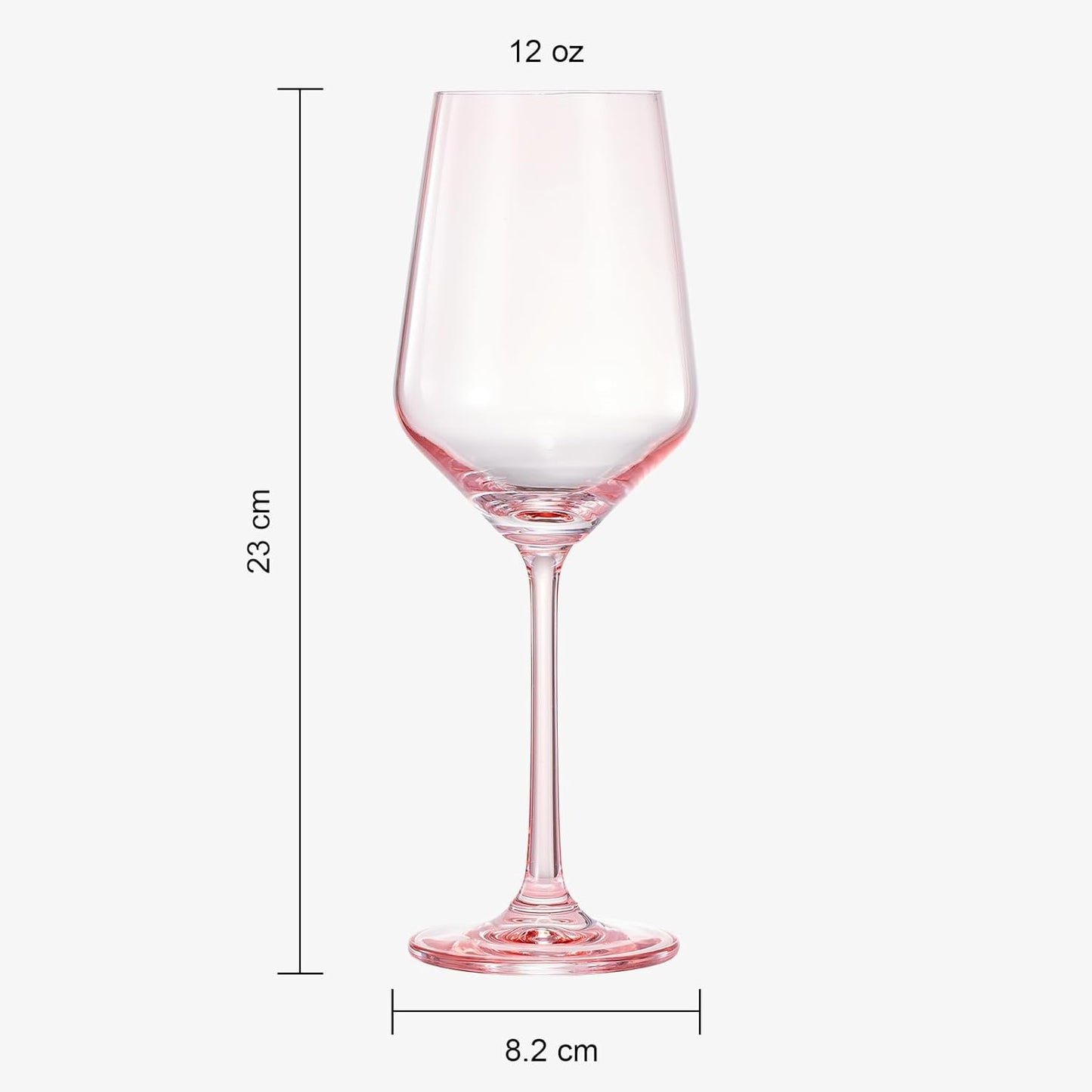 Monet Colored Wine Glassware, Pink, Set of 2