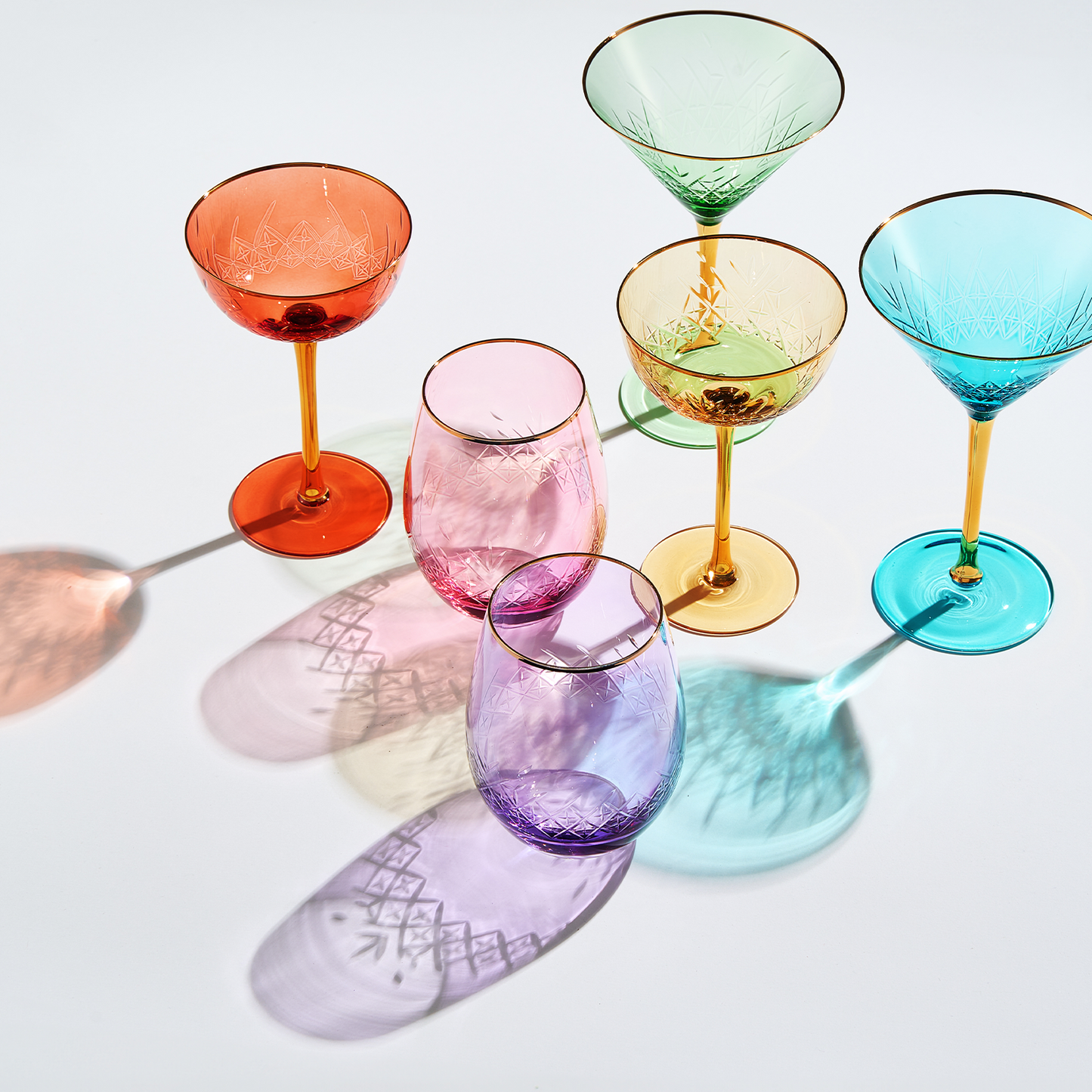 Bellissimo Coupe Cocktail Glassware, Set of 6