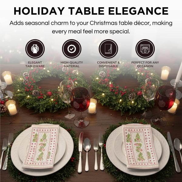 Khen Christmas Napkins 100 pc Set