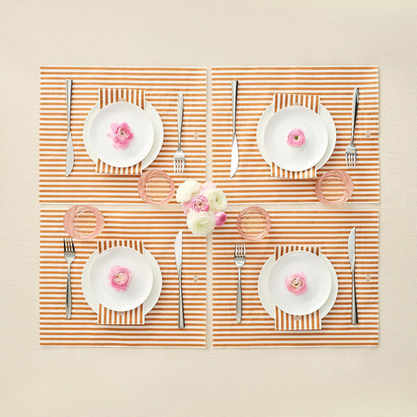 Khen Napkin Placemat Stripe Orange Set of 50