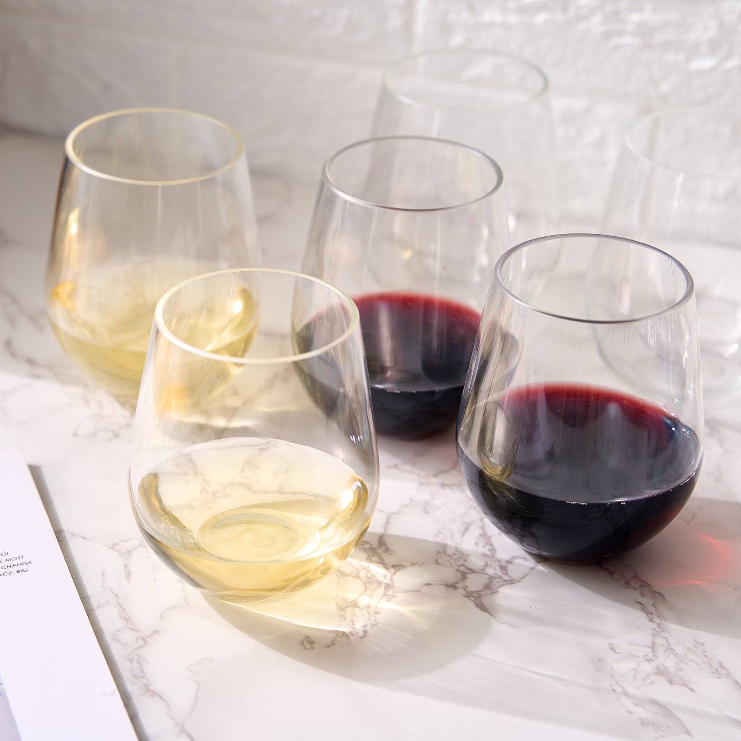 Barcelona Wine Glassware, Unbreakable Acrylic, Set of 4