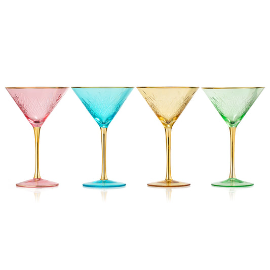 Bellissimo Martini Cocktail Glassware, Set of 4