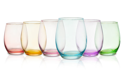 Monet Stemless Wine Glassware, Set of 6