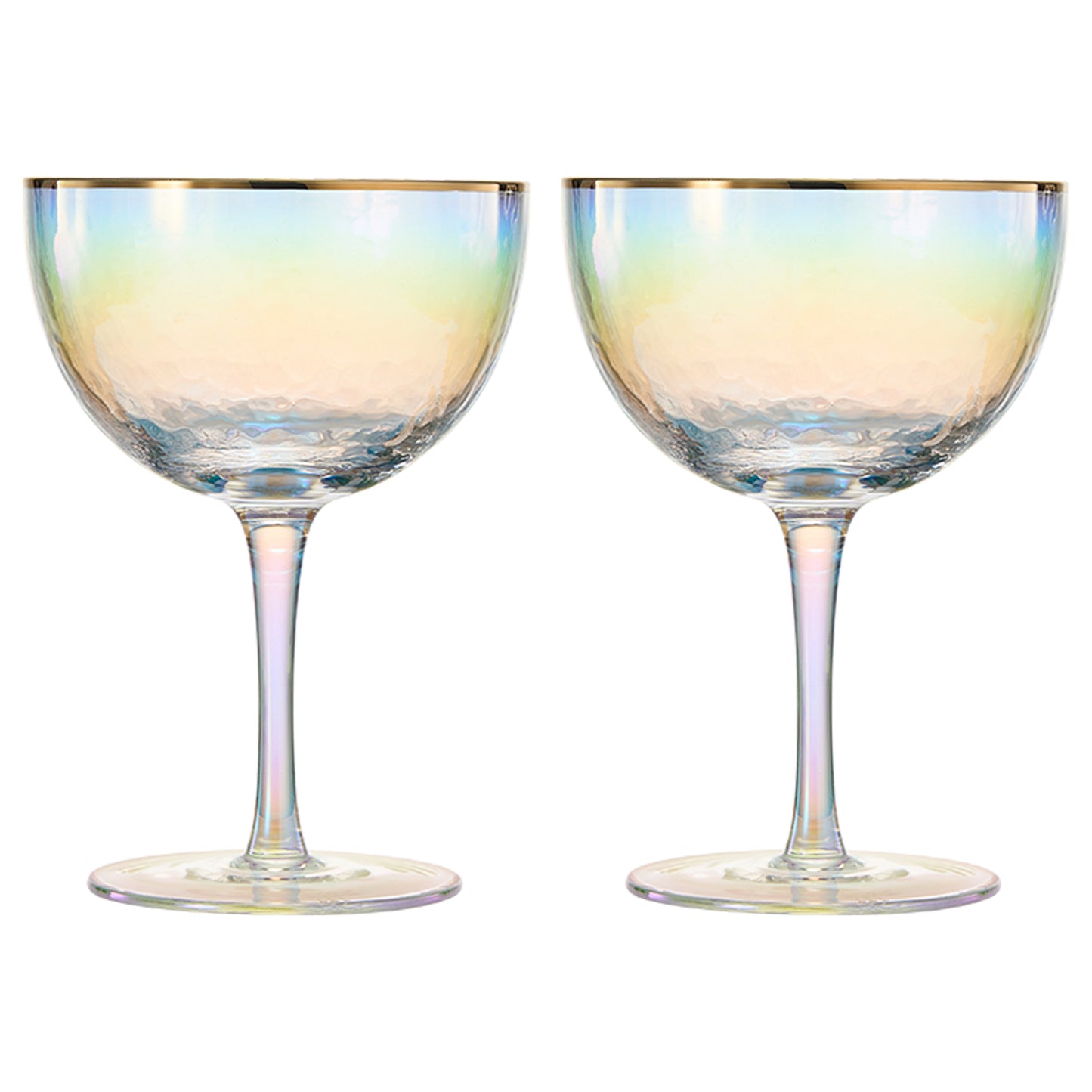 Dulce Champagne Coupe Cocktail Glassware, Set of 2