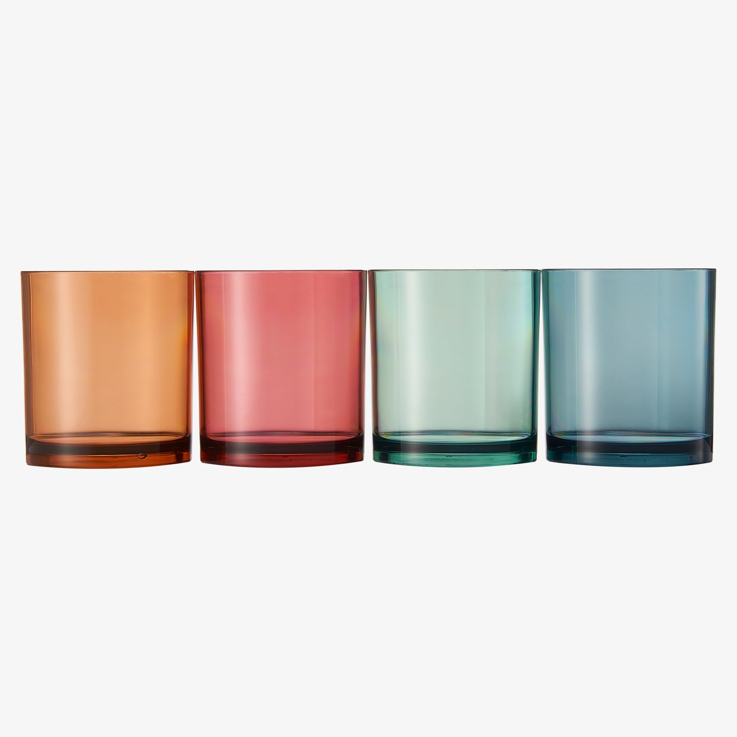 Eze Whiskey Glass, Unbreakable Acrylic, Set of 4