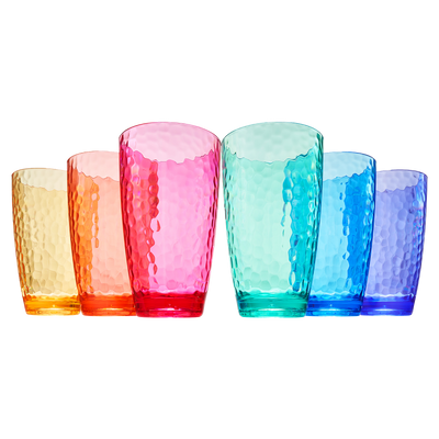 Madrid Acrylic Highball Glassware, Set of 6