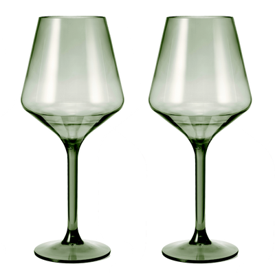 Saint Tropez Acrylic Stemmed Wine Glassware, Set of 2