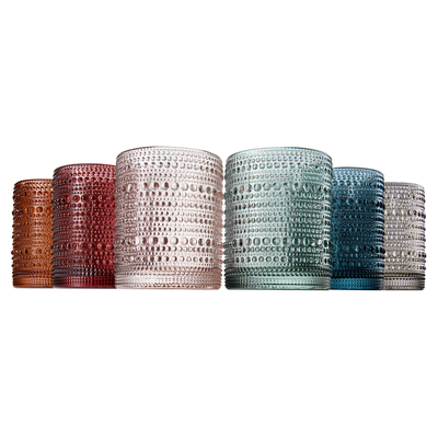 Tonal Hobnail Lowball Glassware, Set of 6 New