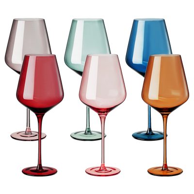 Tonal Stemmed Wine Glassware, Set of 6