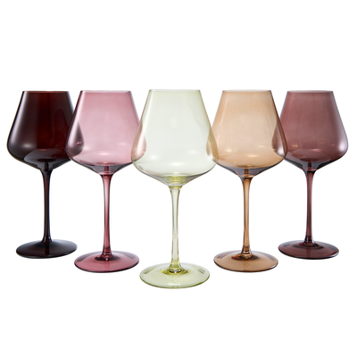 Stagioni Stemmed Wine Glassware, Set of 5,
