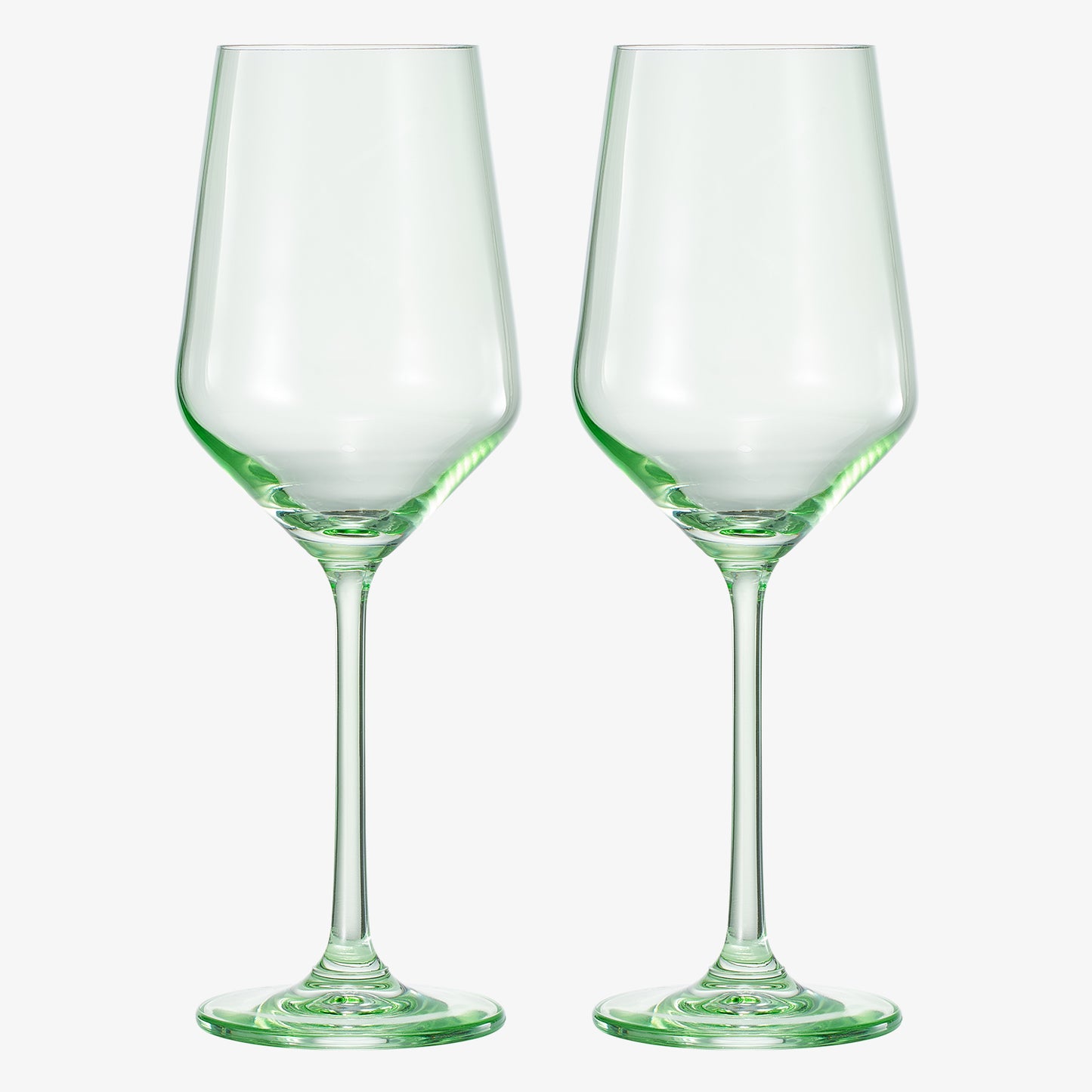 Monet Colored Wine Glassware, Green, Set of 2