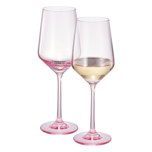 Monet Wine Glassware, Magenta, Set of 2