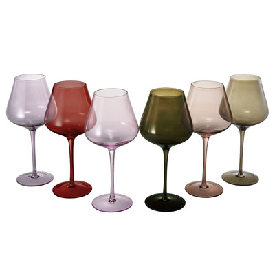 Stagioni Stemmed Wine Glassware, Set of 6,
