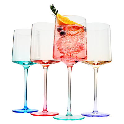 Alba Stemmed Wine Glassware, Set of 4
