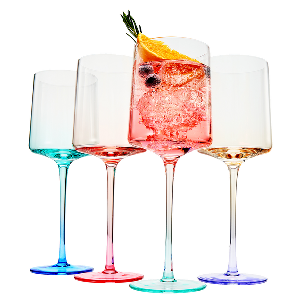 Alba Stemmed Wine Glassware, Set of 4