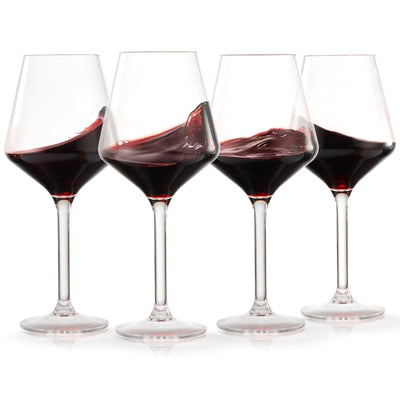 Barcelona Acrylic Stemmed Wine Glassware, Set of 4