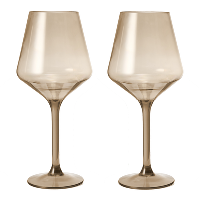 Saint Tropez Acrylic Stemmed Wine Glassware, Set of 2