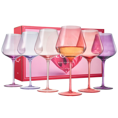 Love Stemmed Wine Glassware, Set of 6