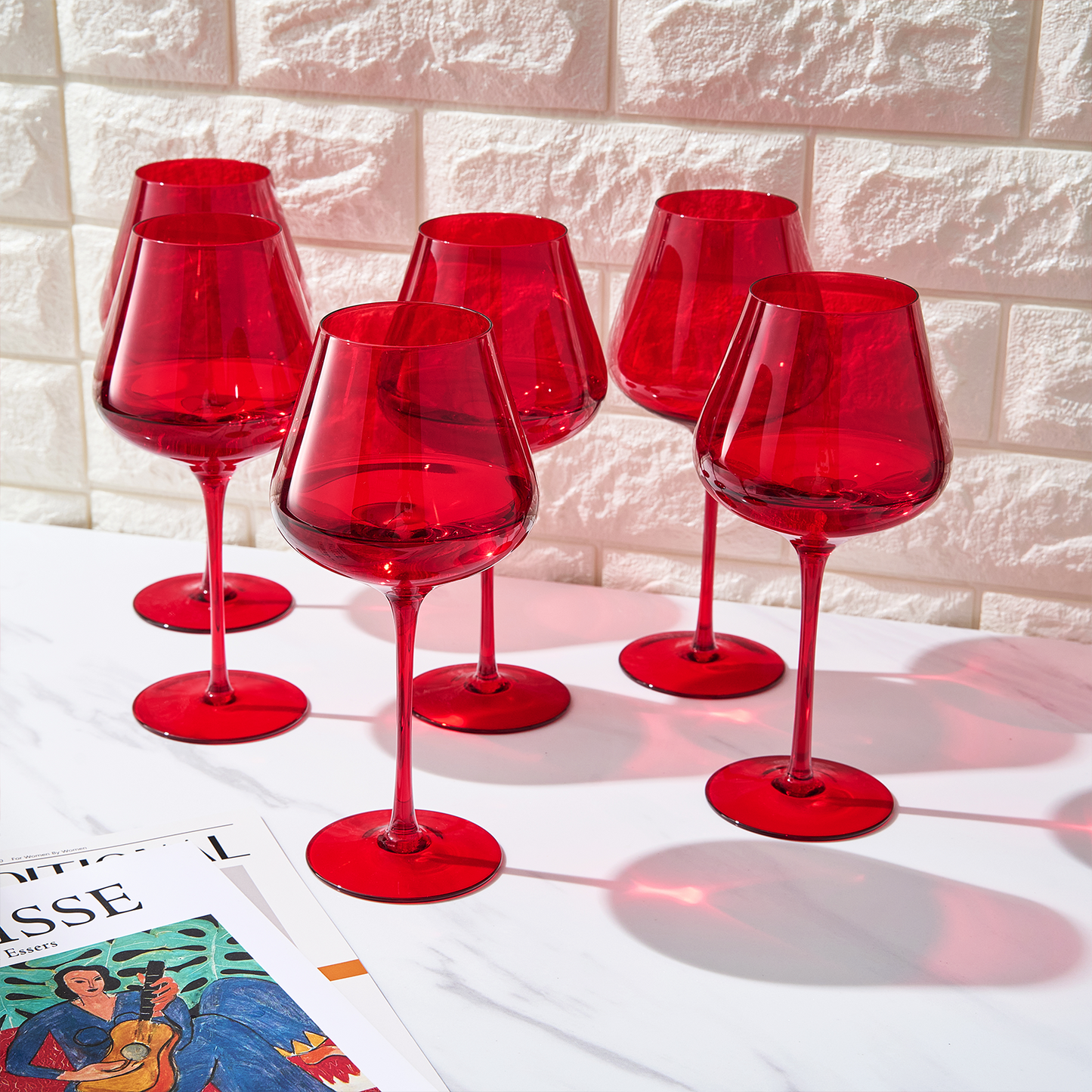 Stagioni Wine Glassware, Set of 6, "Holiday"