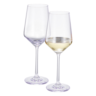 Monet Stemmed Wine Glassware, Purple, Set of 2