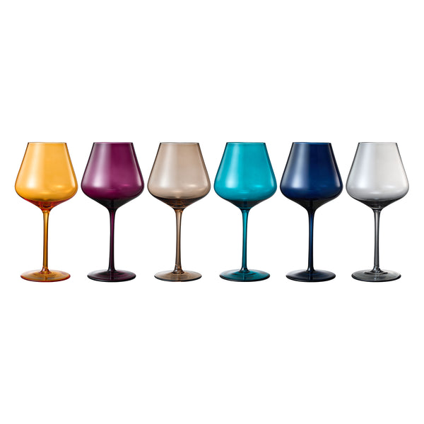 Stagioni Stemmed Wine Glassware, Set of 6, 