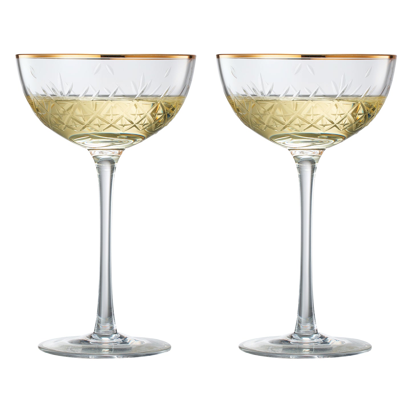 Basilica Coupe Cocktail Glassware, Set of 2