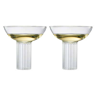 Rialto Champagne Coupe, Cocktail Glassware, Set of 2