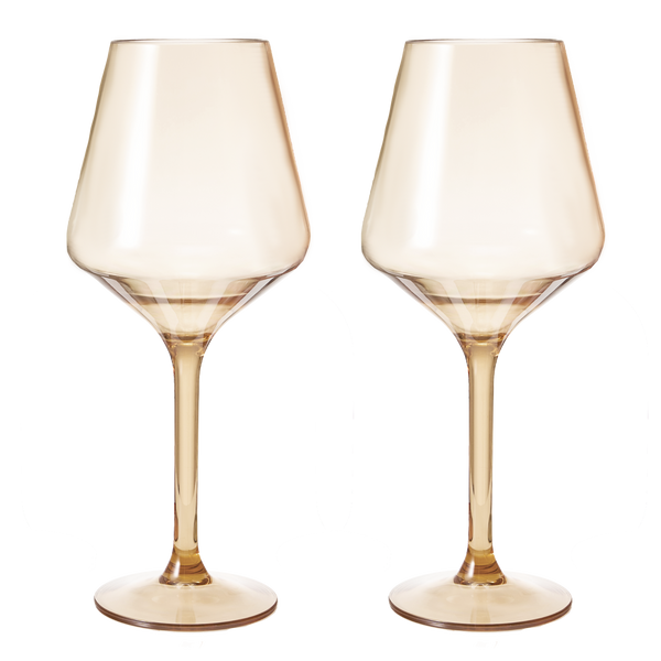 Saint Tropez Acrylic Stemmed Wine Glassware, Set of 2