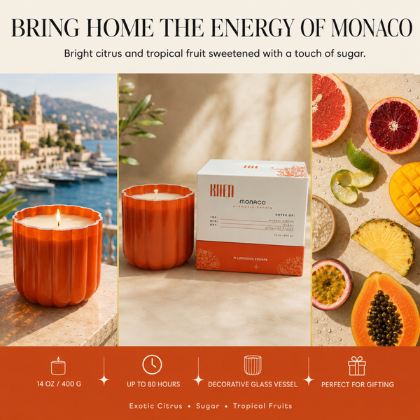 Monaco Luxury Scented Candle – 14 oz Decorative Home Fragrance