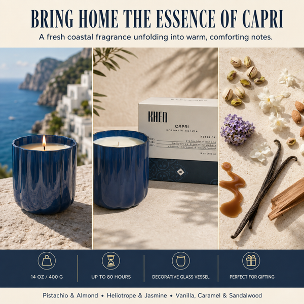 Capri Scented Jar Candle – 400 g Decorative Home Fragrance