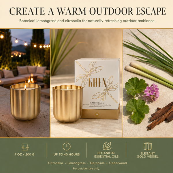 Citronella & Lemongrass Outdoor Patio Candle – 14 oz