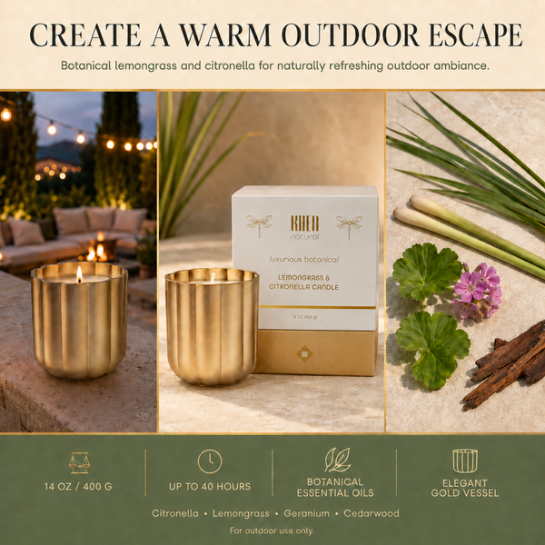 Citronella & Lemongrass Outdoor Patio Candle – 14 oz