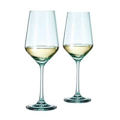 Tonal Stemmed Wine Glassware, Forest Green, Set of 2