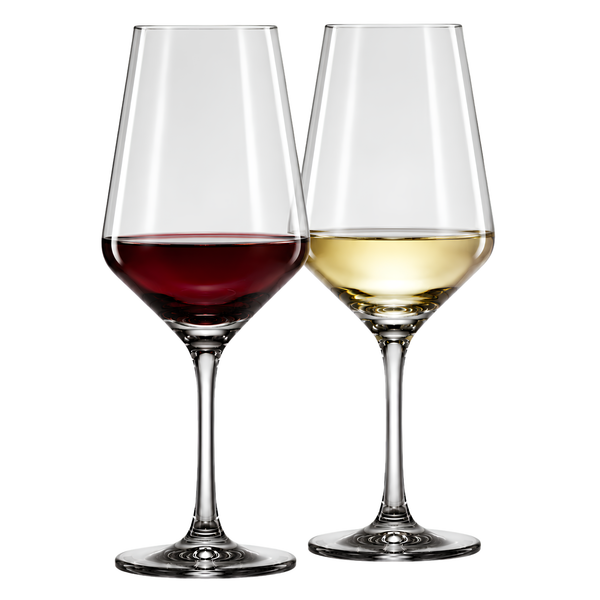 Tonal Stemmed Wine Glassware, Smoke Grey, Set of 2