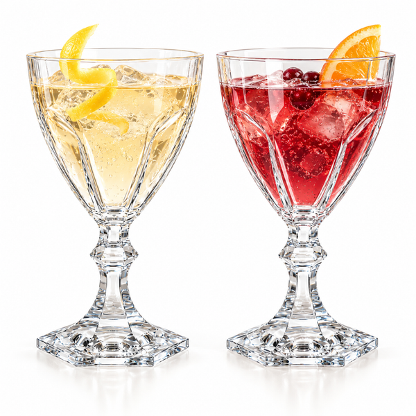 Acrylic Crystal-Style Stemmed Wine Glasses Set of 2