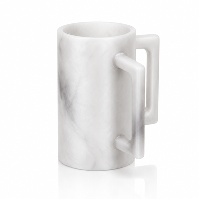 Khen Marbled Resin Washing Cup with Double Handles Gray
