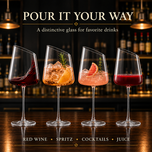 Colosseum Stemmed Wine Glassware, Set of 2