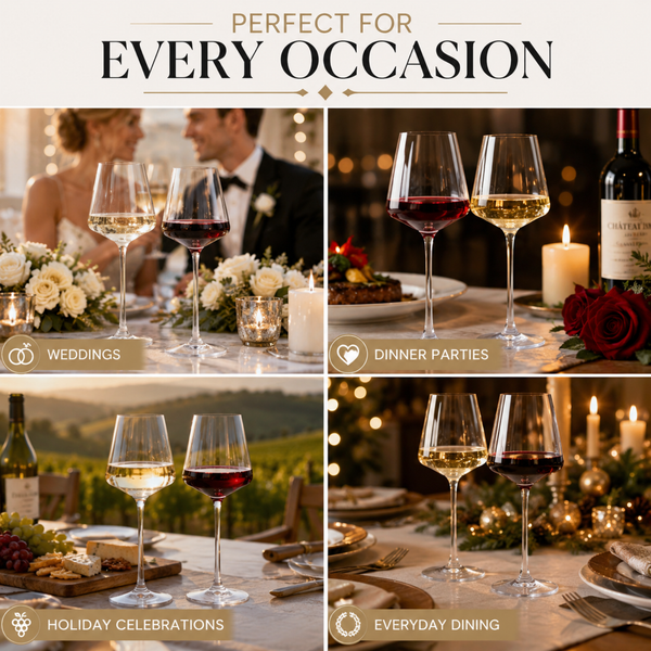 Classica Stemmed Wine Glassware, Set of 2