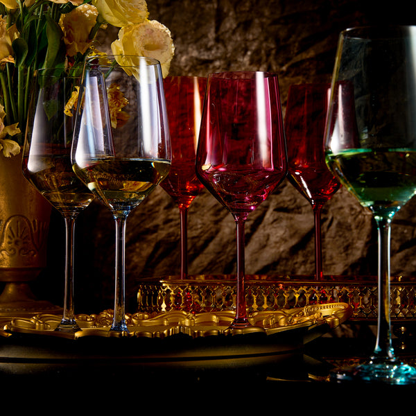 Colorata Stemmed Wine Glassware, Set of 6
