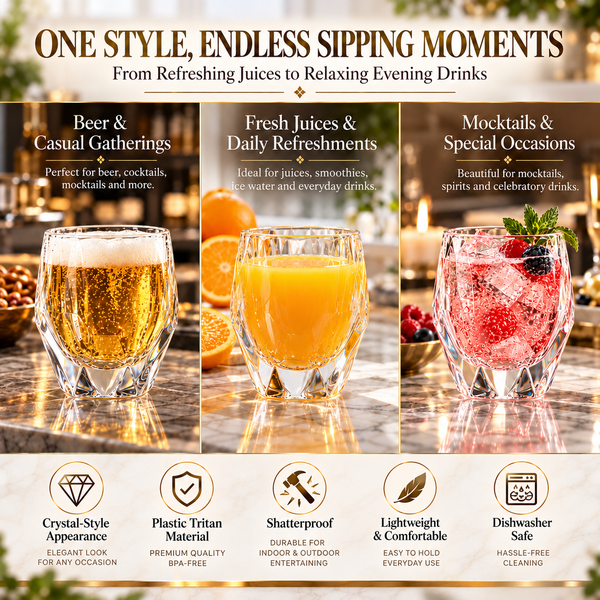 Acrylic Premium Crystal-Style Tumbler Set of 2