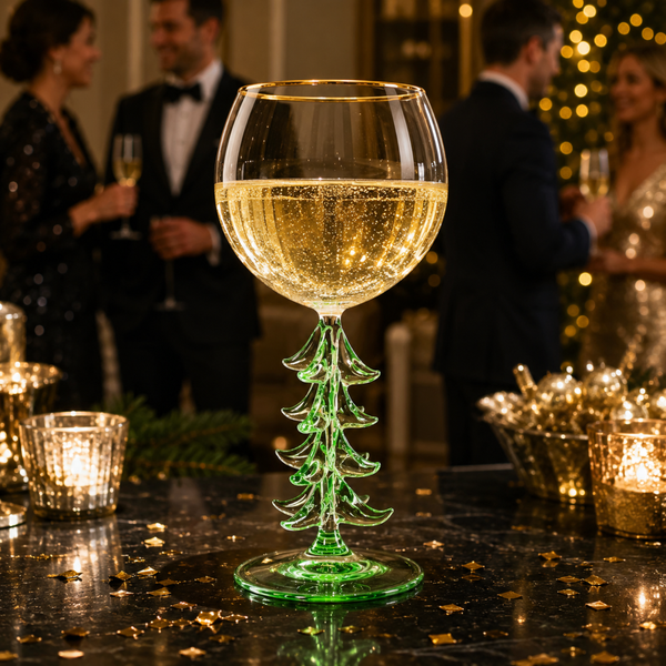 Natale Stemmed Wine Glassware, Single