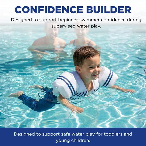 Floating Jackets with Sleeves, Single, White & Blue 1-3 Years