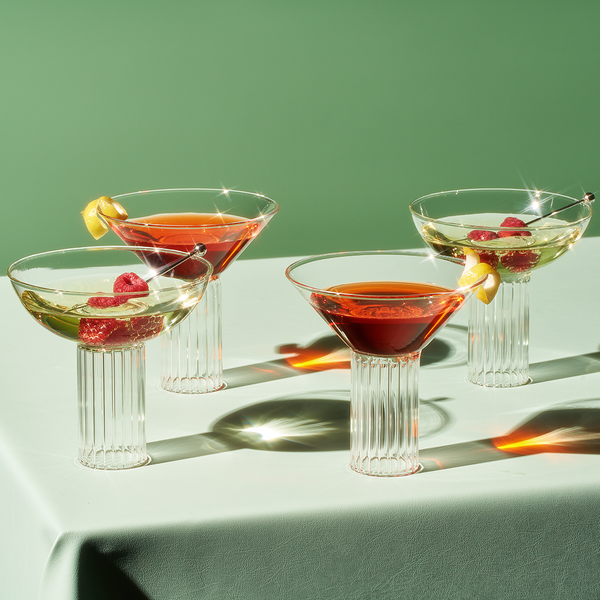 Rialto Champagne Coupe, Cocktail Glassware, Set of 2