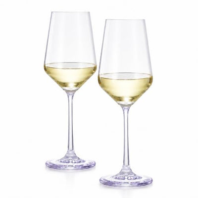 Monet Stemmed Wine Glassware, Purple, Set of 2