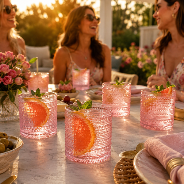Monet Hobnail Lowball Glassware, Set of 6
