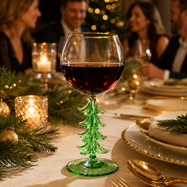 Natale Stemmed Wine Glassware, Single