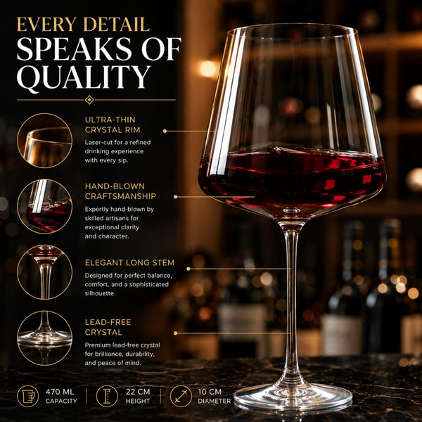 Classica Stemmed Wine Glassware, Set of 2